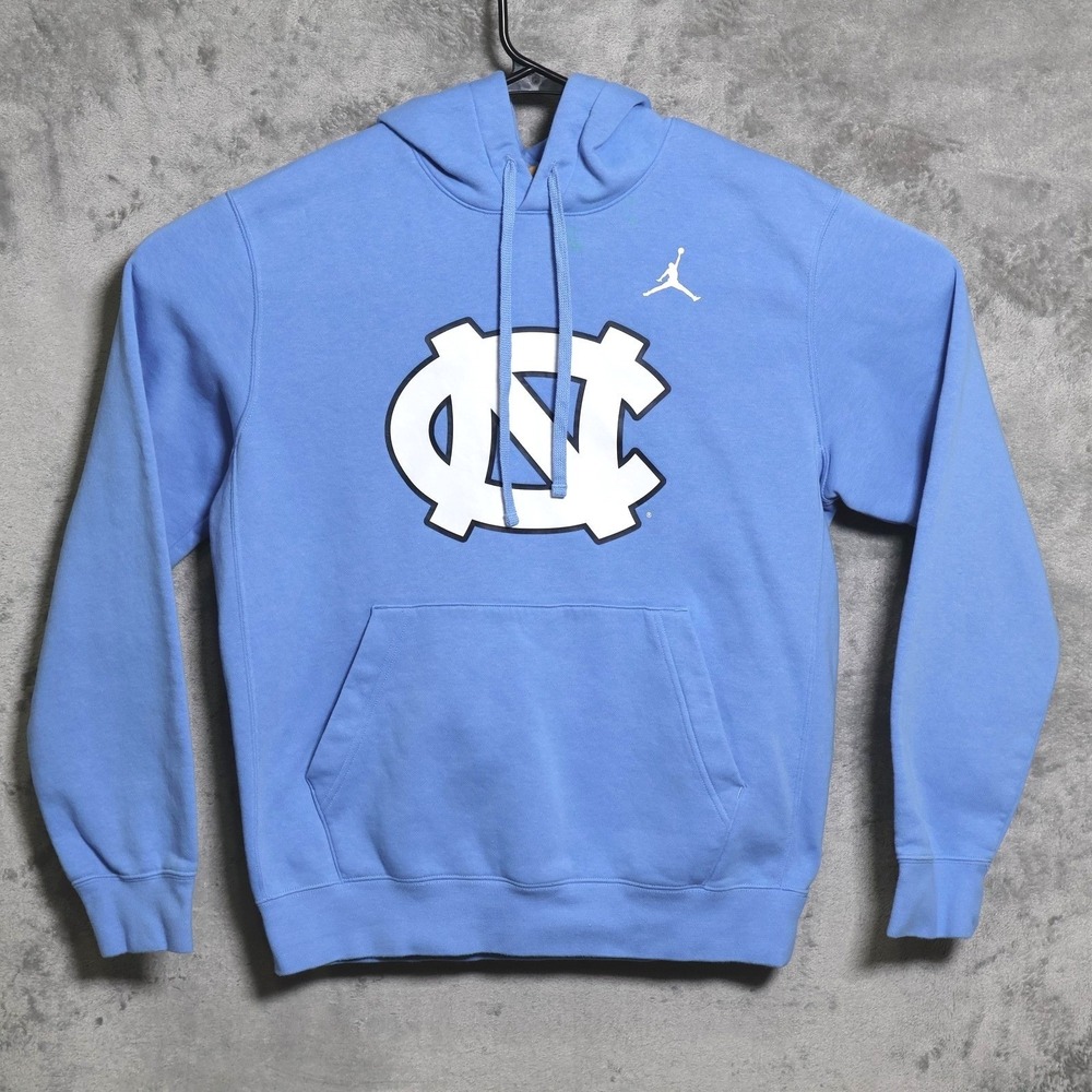Jordan North Carolina Tar Heels Hoodie Mens Small Blue UNC Jumpman Pullover